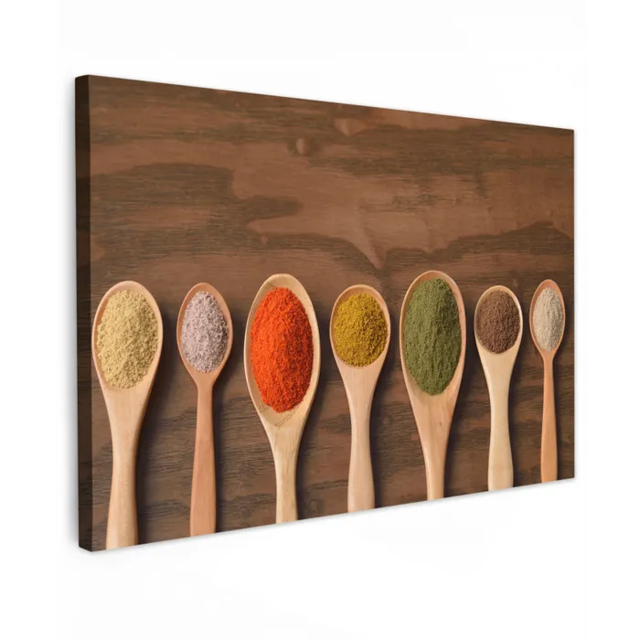Pollepel - Kruiden - Eten - Specerijen - Tafel canvas 2cm klein -z3d