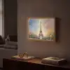 Eiffeltoren - Schilderij - Olieverf - Parijs Light Box met batterij (Wandlamp) middel -sfeer1