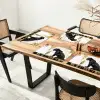 Panter - Zwart - Abstract - Goud Placemat vinyl groot -zzsfeer4_Kitchenyeah-website