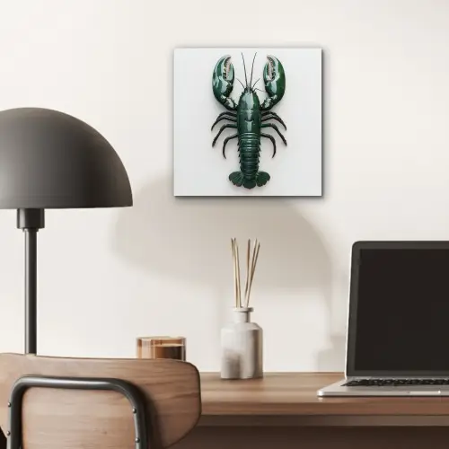 Kreeft - Glossier - Groen - Wit aluminium wit klein -sfeer5