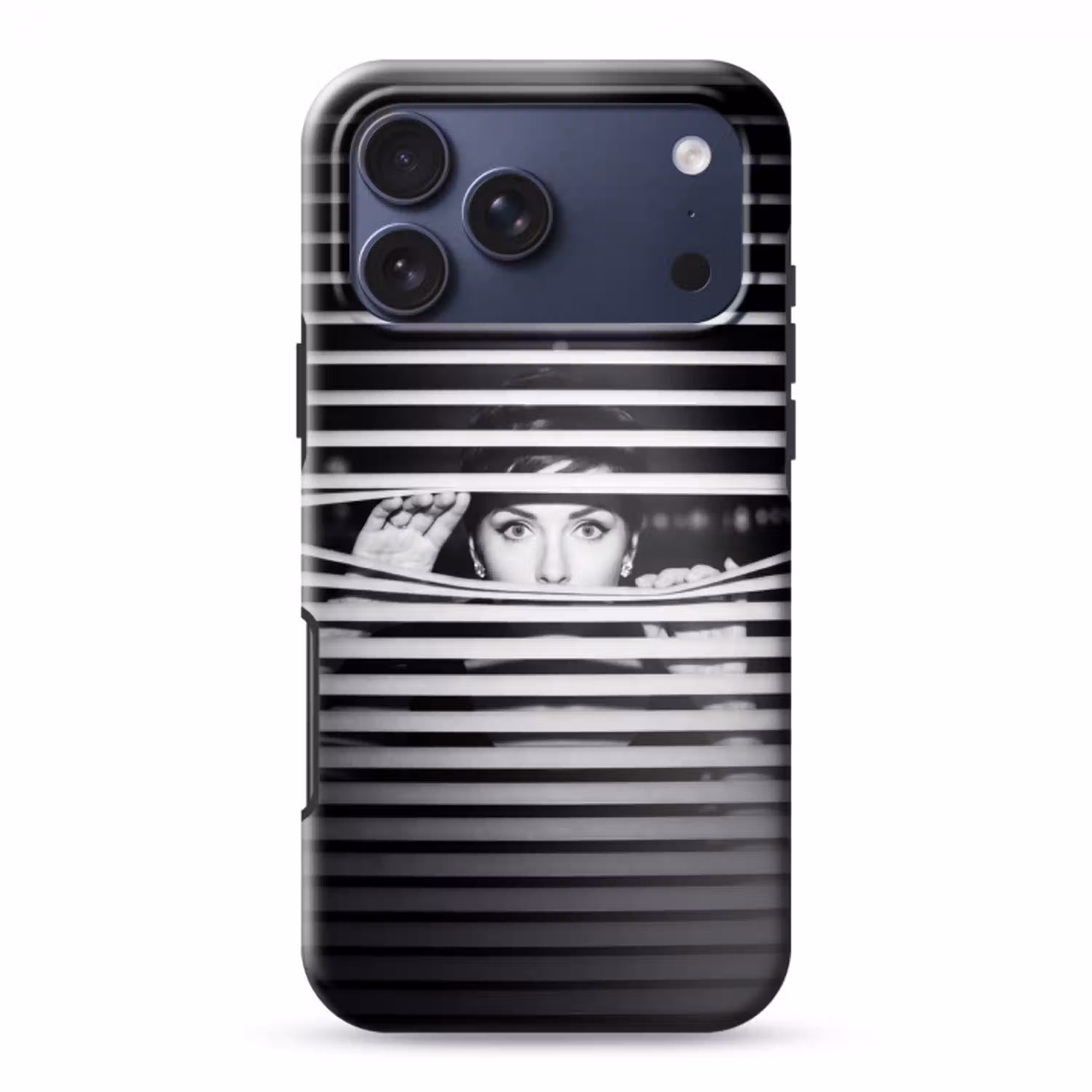 Vrouw - Jaloezieën - Portret - Zwart-wit Toughcase MagSafe Apple iPhone 17 Pro Max klein -3d
