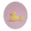 Eendjes - Vrolijk - Roze Akoestische PET Vilt - Rond klein -3d