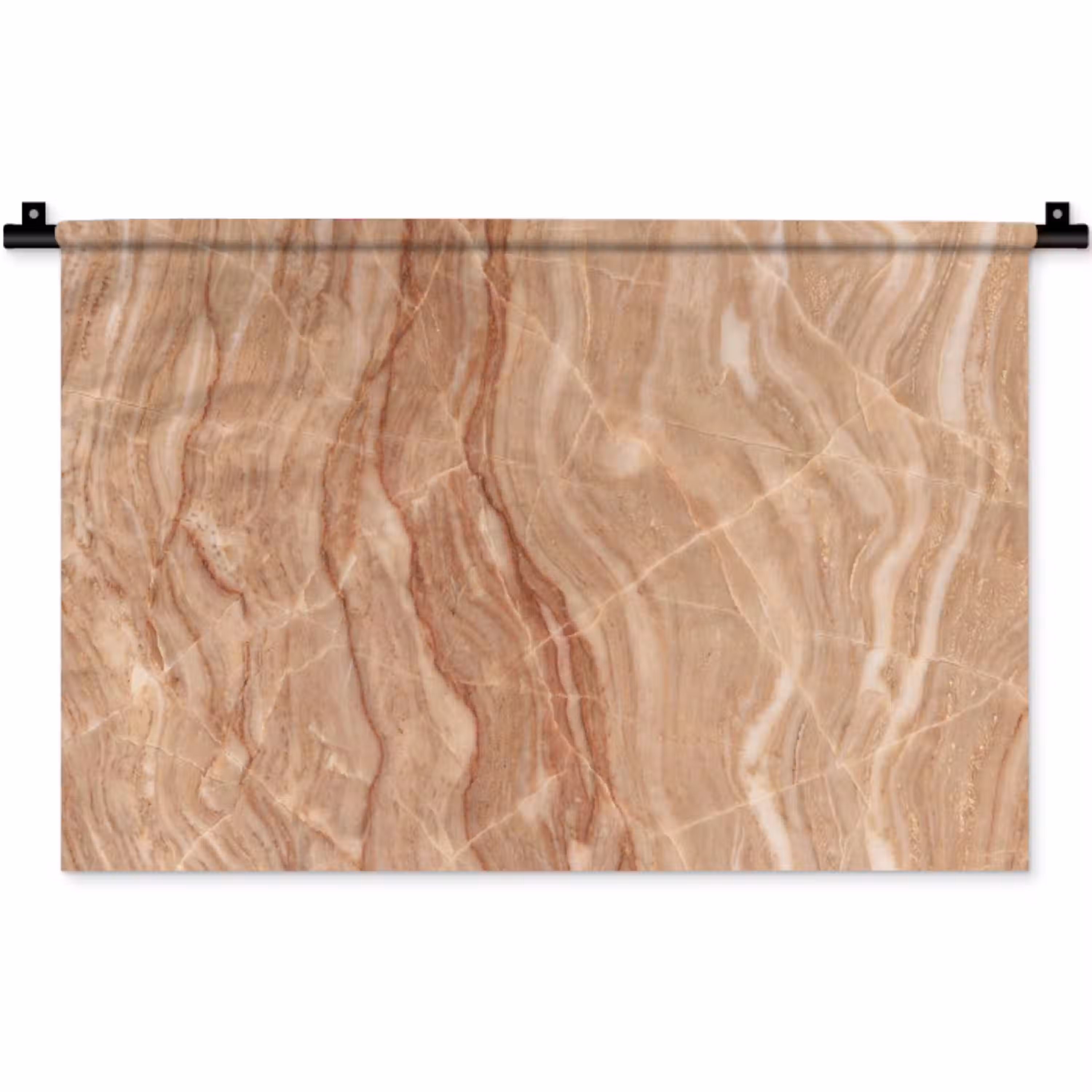 Marmer - Ader - Natuur - Abstract - Beige Wandkleed katoen klein -zz3d