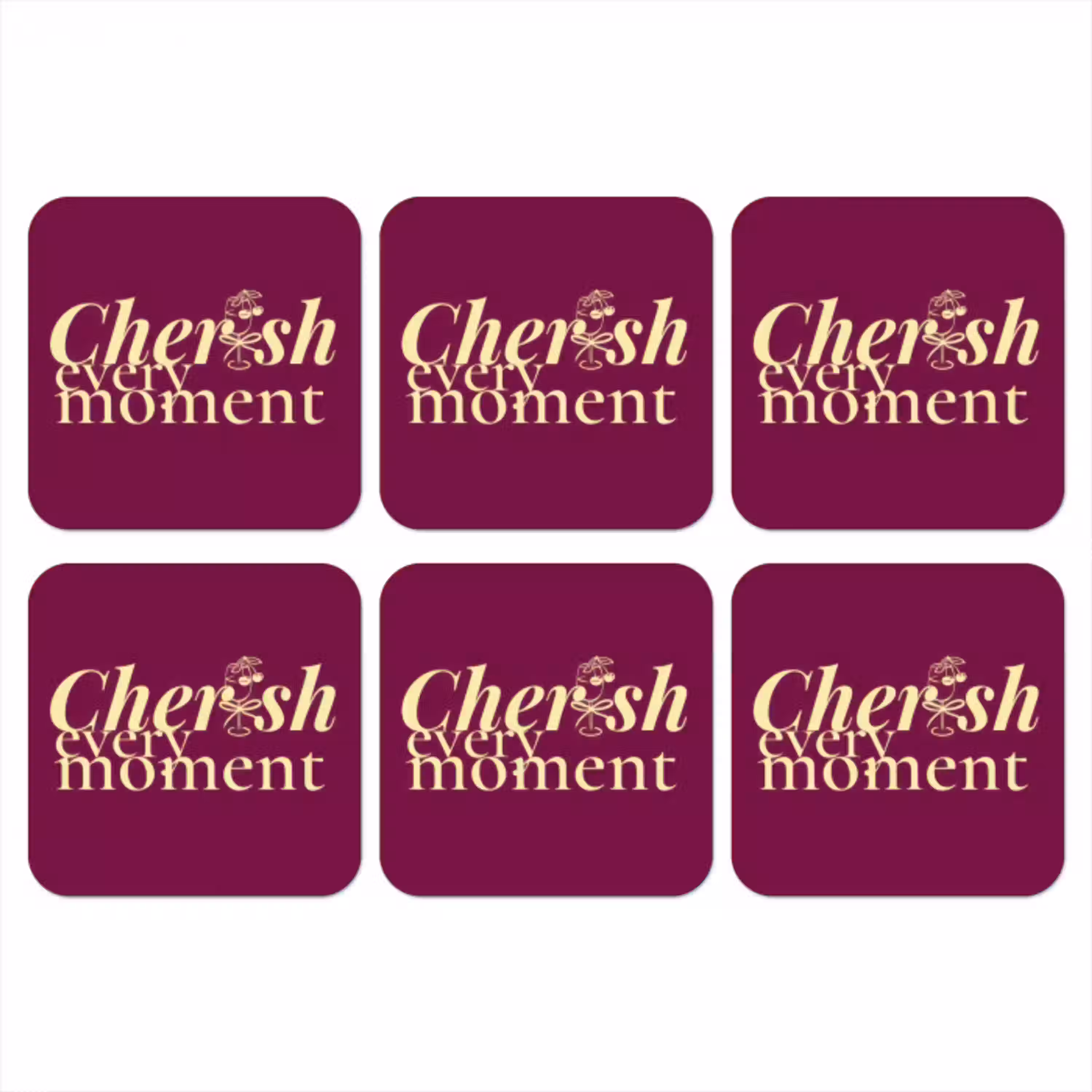 Cherish every moment - Cocktailglas - Bordeaux onderzetter kurk middel -3d