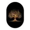 Lichtjes - Boom - Abstract - Zwart Wandcirkel Ovaal Forex klein -3d