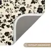 Bloemen - Dessin - Zwart Badmat klein 997 -USP_AntislipNL