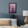 Levensboom - Boom - Paars - Goud - Modern fotolijst zwart zonder passe partout klein -sfeer3