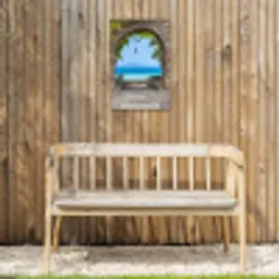 Een poort naar paradijs Tuinposter op houten frame 2 cm dik klein -sfeer4