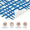 Ruitpatroon - Blauw - Crème deurposter klein 289 -closeup_NL