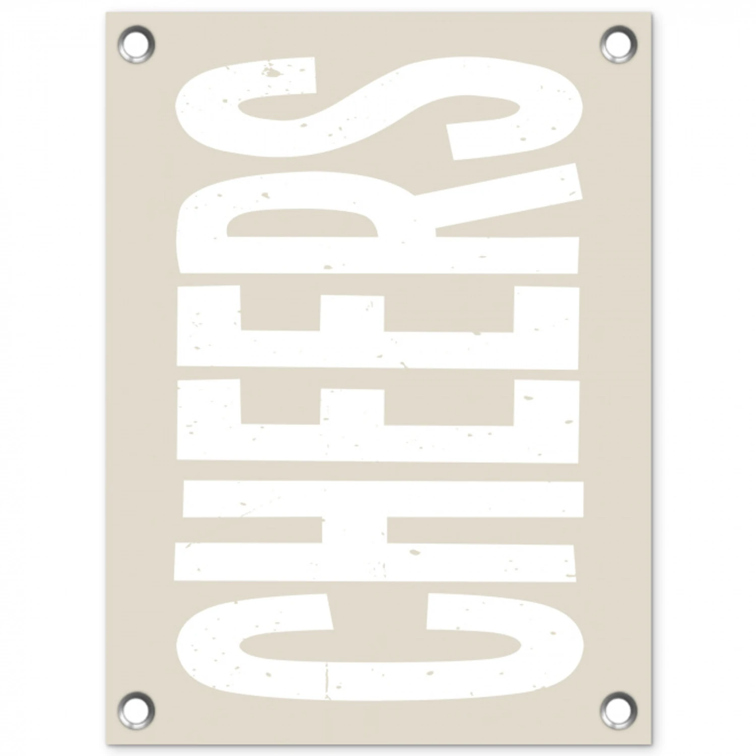 Cheers - Feest - Japandi - Vintage tuinposter los doek klein -3d