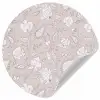 Bloemen - Getekend - Lavendel Wandcirkel behangsticker klein 186 -3d
