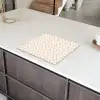 Beige - Zigzag - Patroon Inductie beschermer vinyl 3mm middel 274 -sfeer8