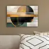 Abstract - Goud - Brons - Groen - Vormen - Modern canvas 2cm klein -sfeer3