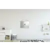 Minimalistisch - Silhouet - Zwart - Vliegtuig textielposter latten blank klein -kinderkamer