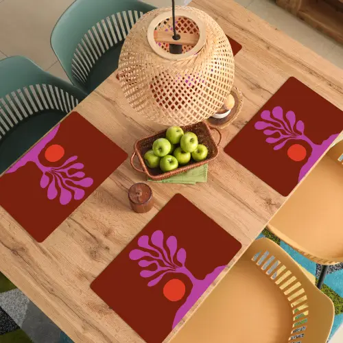 Boom - Paars - Cirkel - Vloeiend Placemat vinyl groot -zzsfeer5_Kitchenyeah-website