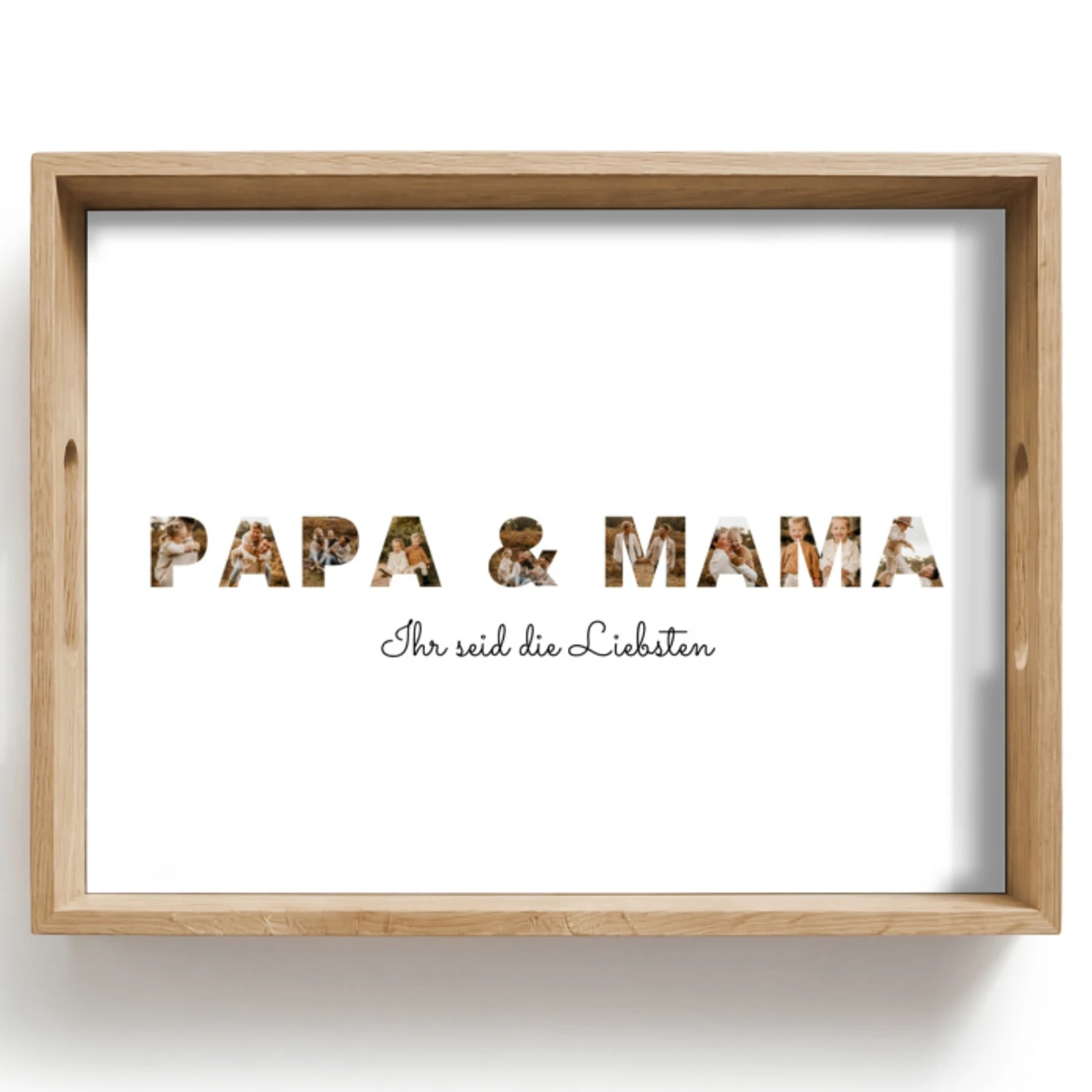 Papa & Mama - Buchstaben-Collage Dienblad Rechthoek middel -z3d_shopping