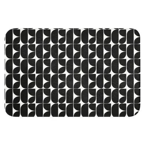 Modern - Geometrisch - Zwart Badmat klein 997 -3d
