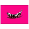 Banaan - Zebraprint - Roze poster papier klein -3d