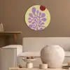 Koraal - Cirkel - Abstract - Geel Akoestische PET Vilt - Rond klein -sfeer1