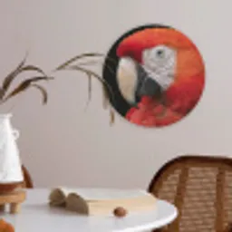 Ara - Portret - Rood Akoestische PET Vilt - Rond klein -sfeer3
