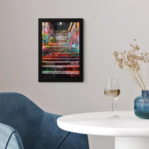 Trap - Graffiti - Kleuren - Kunst fotolijst zwart zonder passe partout klein -sfeer4