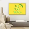 Mij niet bellen - Telefoon - Geel canvas 2cm klein -sfeer6