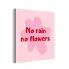 No rain no flowers - Bloem - Roze aluminium wit klein -3d