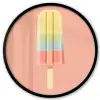 Waterijsje - Pasteltinten - Minimalistisch Fotolijst rond zonder passe partout klein -3d