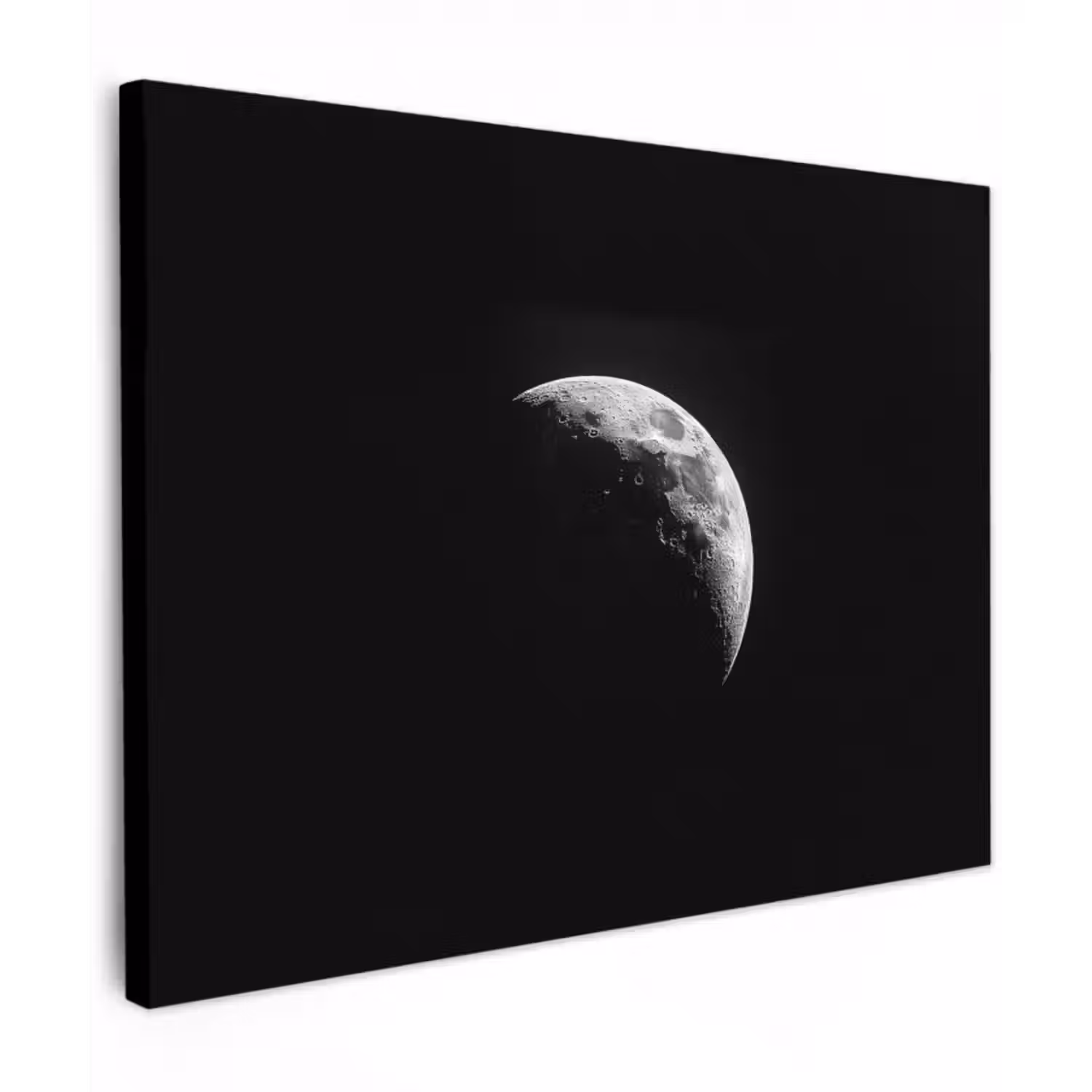 Leinwandbild - Mond - Himmel - Schwarz - Schatten