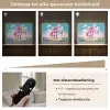 Unicorn - Meisjes - Bloemen - Regenboog - Eenhoorn Light Box met batterij (Wandlamp kind) middel -USP_dimbaarNL