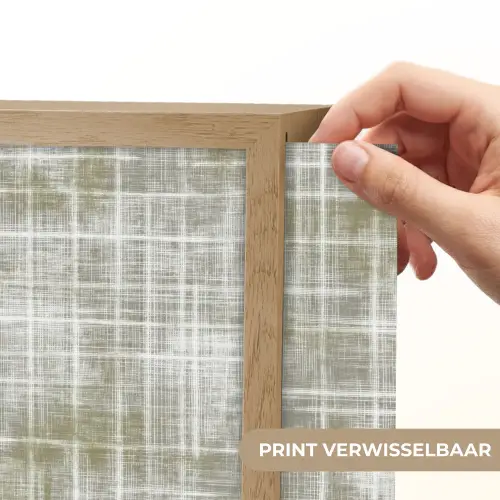 Linnen - Patroon - Groen Light Box met batterij (Wandlamp) middel 907 -USP_websiteprintNL