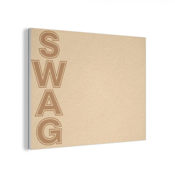 Swag - Bruin - Beige PET vilt klein -3d