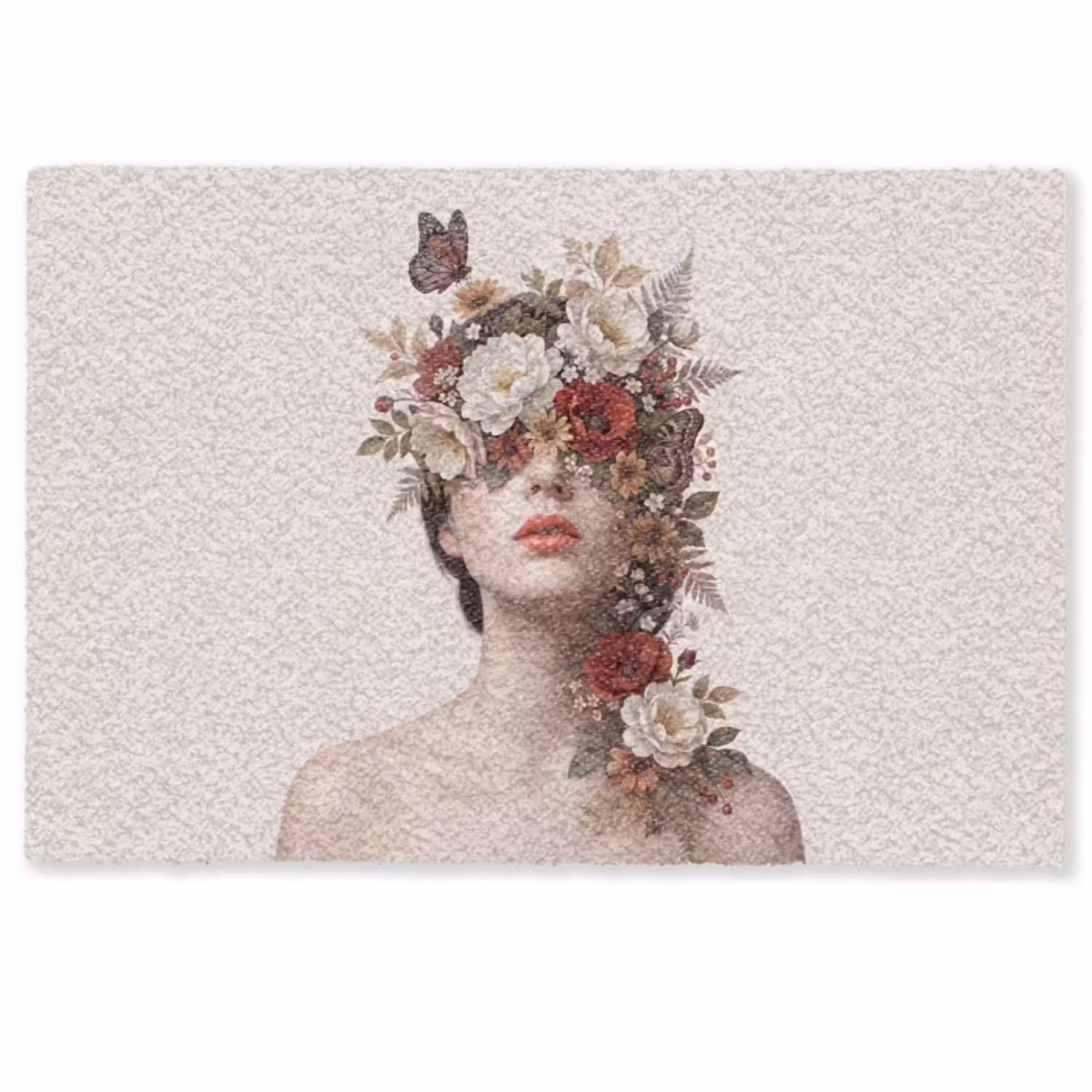Portret - Bloemen - Cremé Deurmat klein -zkaufland3d