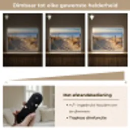 Strand - Zee - Nederland - Duinen - Zon Light Box met batterij (Wandlamp) middel -USP_dimbaarNL