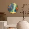 Bos - Zon - Natuur - Herfst Wandcirkel kunststof plaat 5mm dik klein -sfeer1