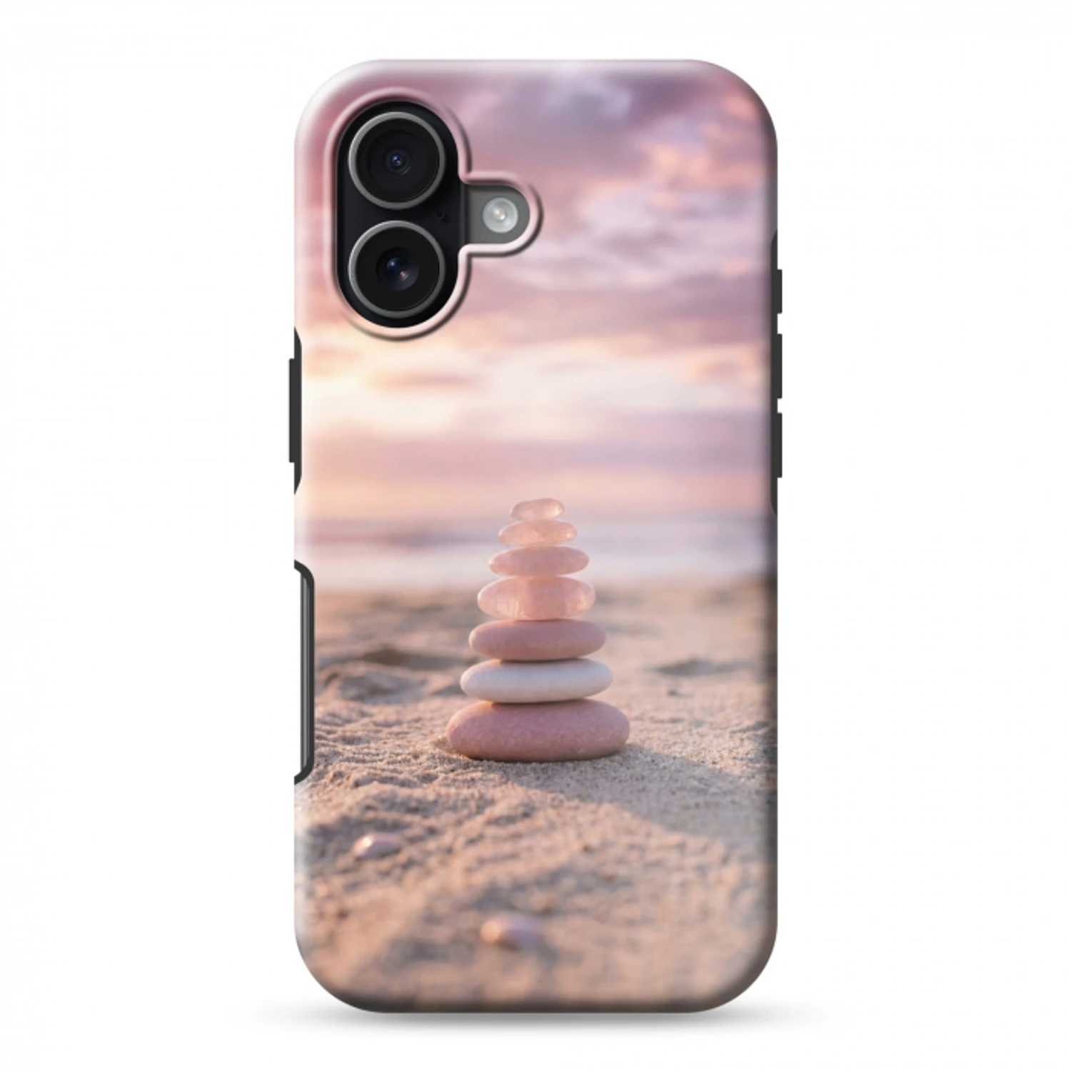 Stenen - Zand - Roze Toughcase MagSafe Apple iPhone 17 klein -3d