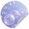 Pastel - Bubbels - Dromerig Wandcirkel behangsticker klein -3d