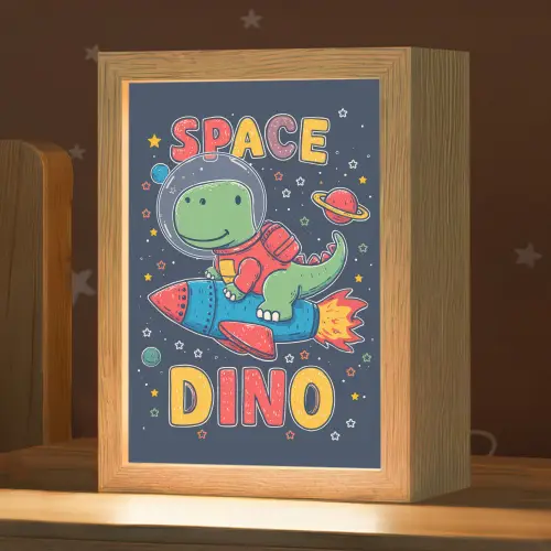 Dino - Raket - Kleurrijk Light Box met kabel klein -zzz_3d_website