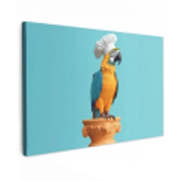 Papegaai - Koksmuts - Grappig - Vogel Tuinposter op houten frame 2 cm dik klein -3d