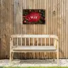 Kerst - Quote - Rood - Kerstballen Tuinposter op houten frame 2 cm dik klein -sfeer4