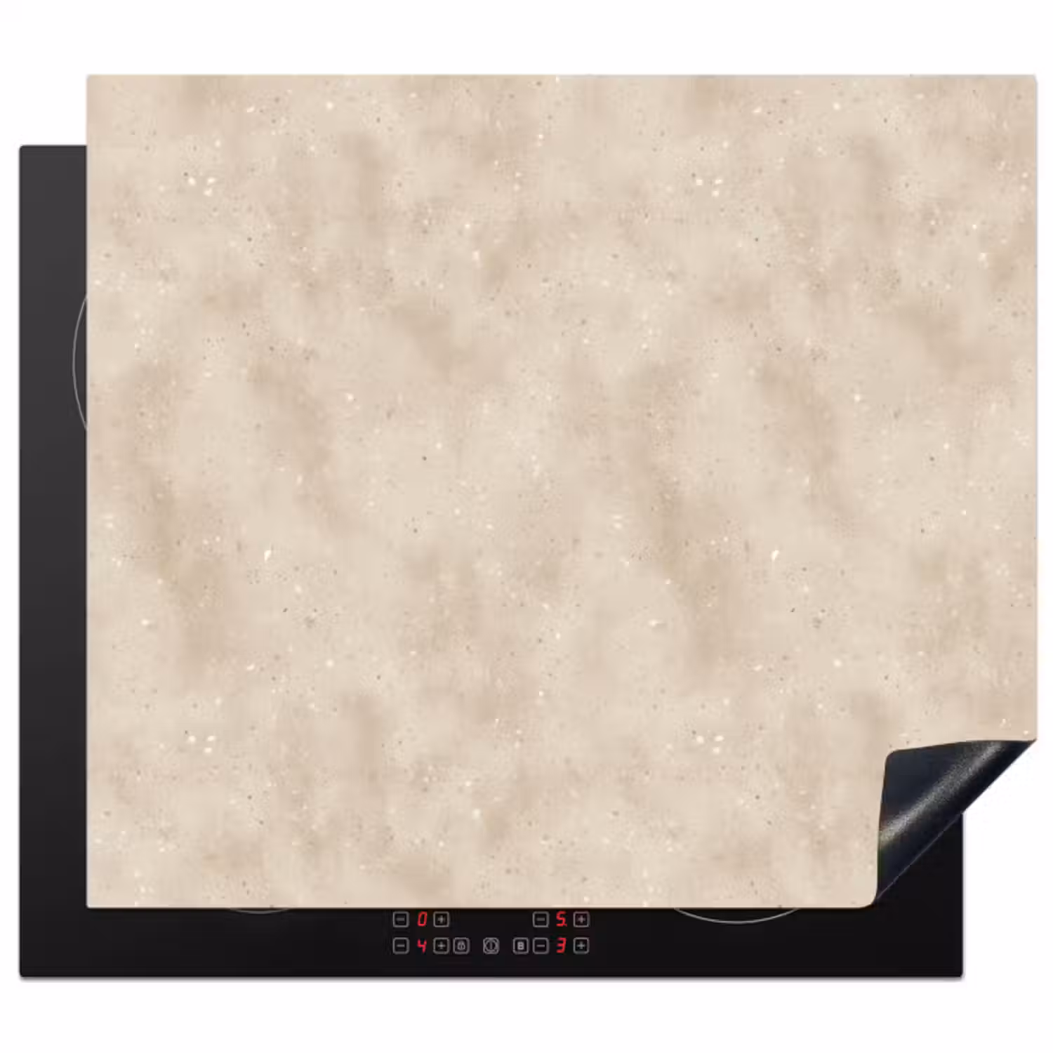 Inductie beschermer - Structuur - Spikkels - Beige