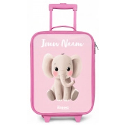 Olifant - Grijs - Baby - Slurf Kinderkoffer - Roze klein -zz3dotto