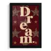 Sterren - Luipaardprint - Dream - Bordeaux fotolijst zwart zonder passe partout klein -3d