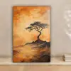 Boom - Landschap - Oranje canvas 2cm klein -sfeer1
