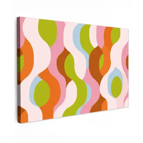 Abstract - Vormen - Roze canvas 2cm klein -z3d