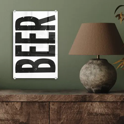 Bier - Japandi - Decoratie - Zwart plexiglas 5mm klein -sfeer3