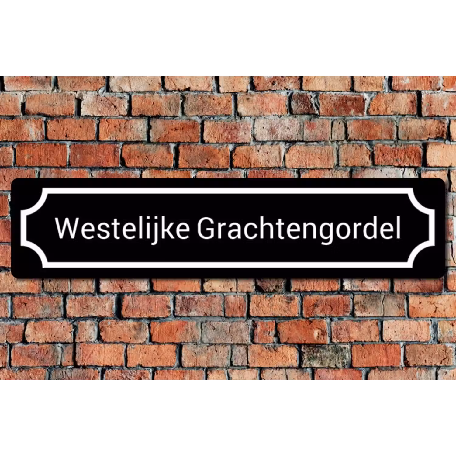 Straatnaambord zwart - Traditioneel