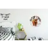 Schotse Hooglander - Sneeuw - Winter - Natuur - Dieren Wandcirkel aluminium klein -kinderkamer