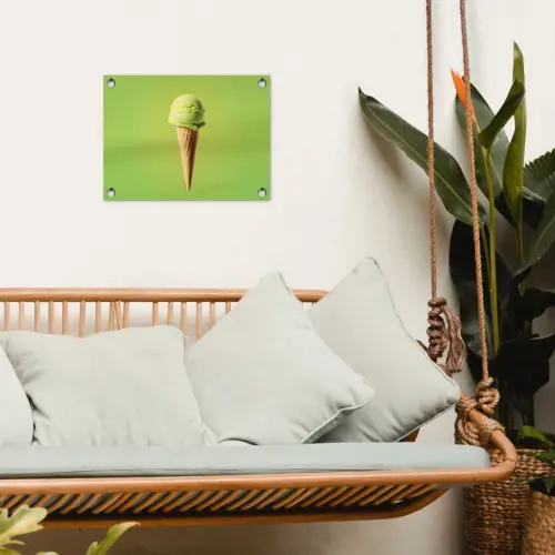 Hoorntje - Schepijs - Groen tuinposter los doek klein -sfeer7
