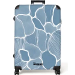 Abstract - Blauw - Bladeren NBS - Large koffer - Volwassenen Unisex groot -zzzzzzzzkaufland2